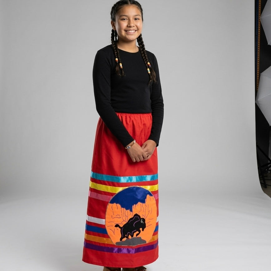 OLDTRIBES™ Youth Buffalo Ribbon Skirt