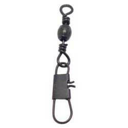 🍁Black Barrel Swivel with Interlock Snap 10/pk