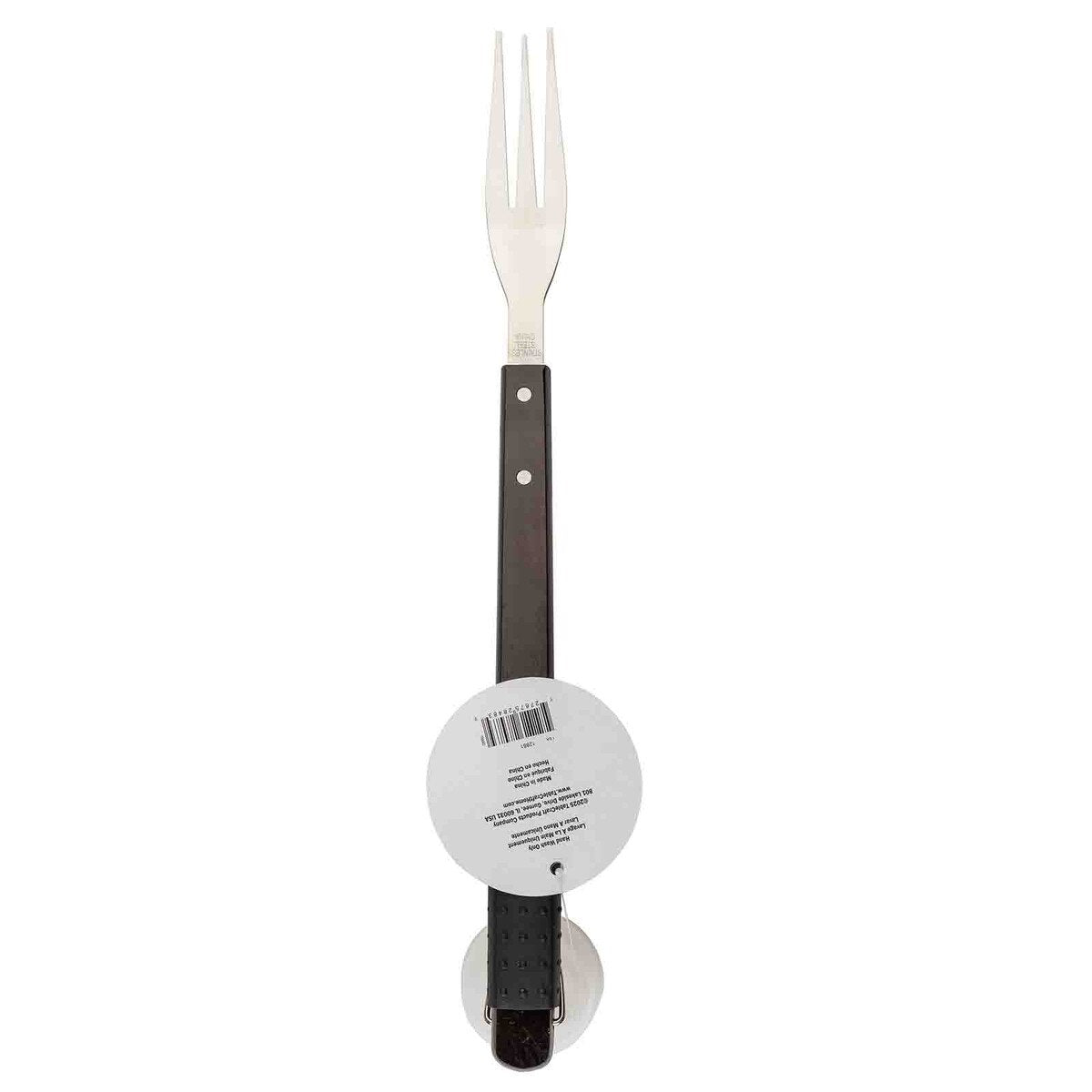 TableCraft Wood Handle Grilling 2-Tined Fork with Soft Grip