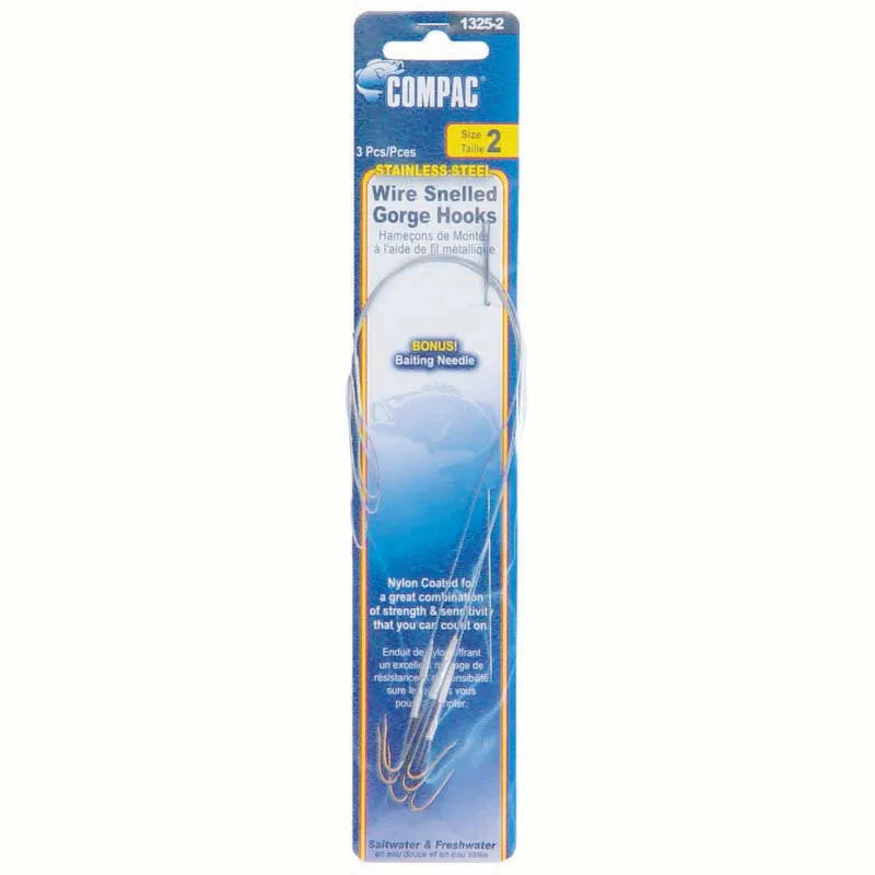 šCOMPAC Wire Snelled Gorge Hooks