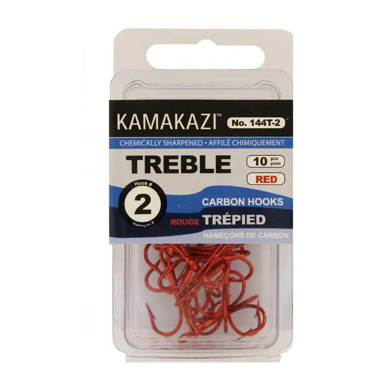 šKamakazi Red Treble Hooks