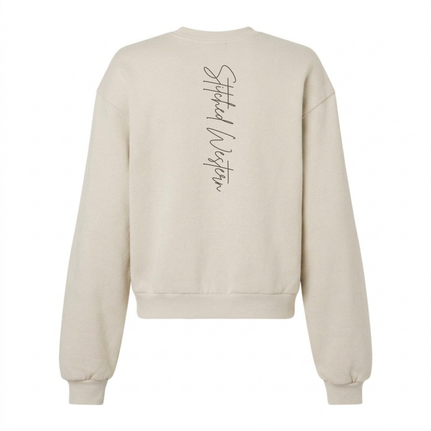 STITCHED WESTERN SWEATSHIRT | Cream