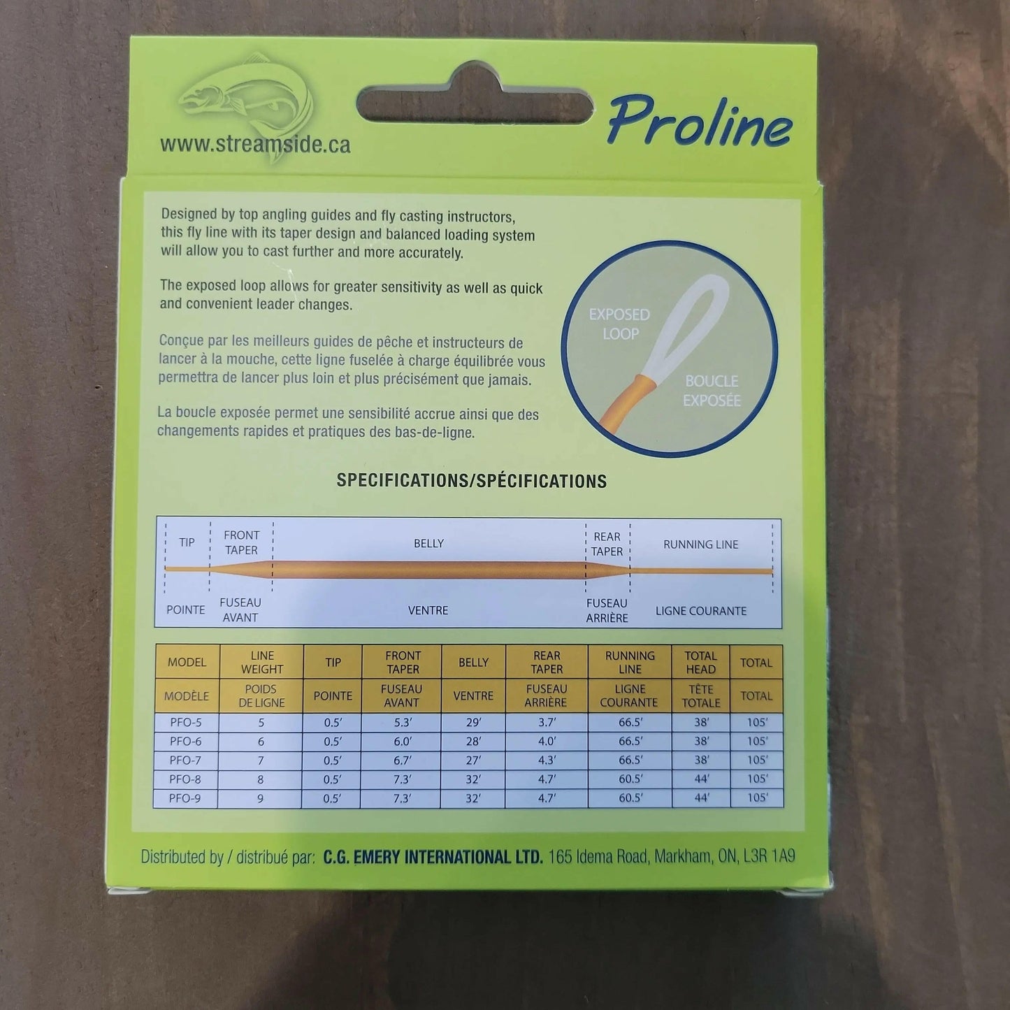 šStreamside Proline Weight Forward Floating Fly Line With Loop Orange 9wt 105ft