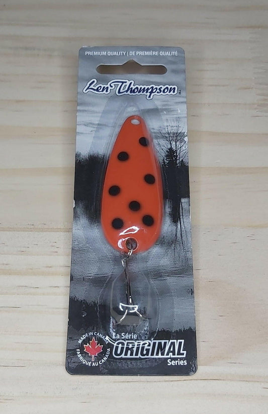 🍁Len Thompson Orange Black Dot Spoons