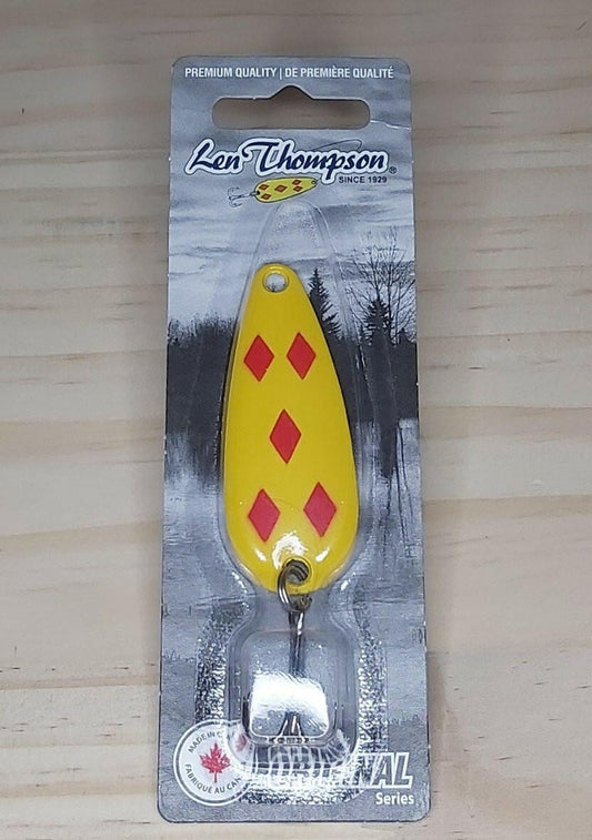 🍁 Len Thompson Yellow & Red Five of Diamond Spoons