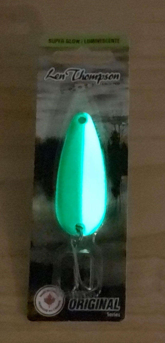 🍁Len Thompson Glowing White & Green Spoons