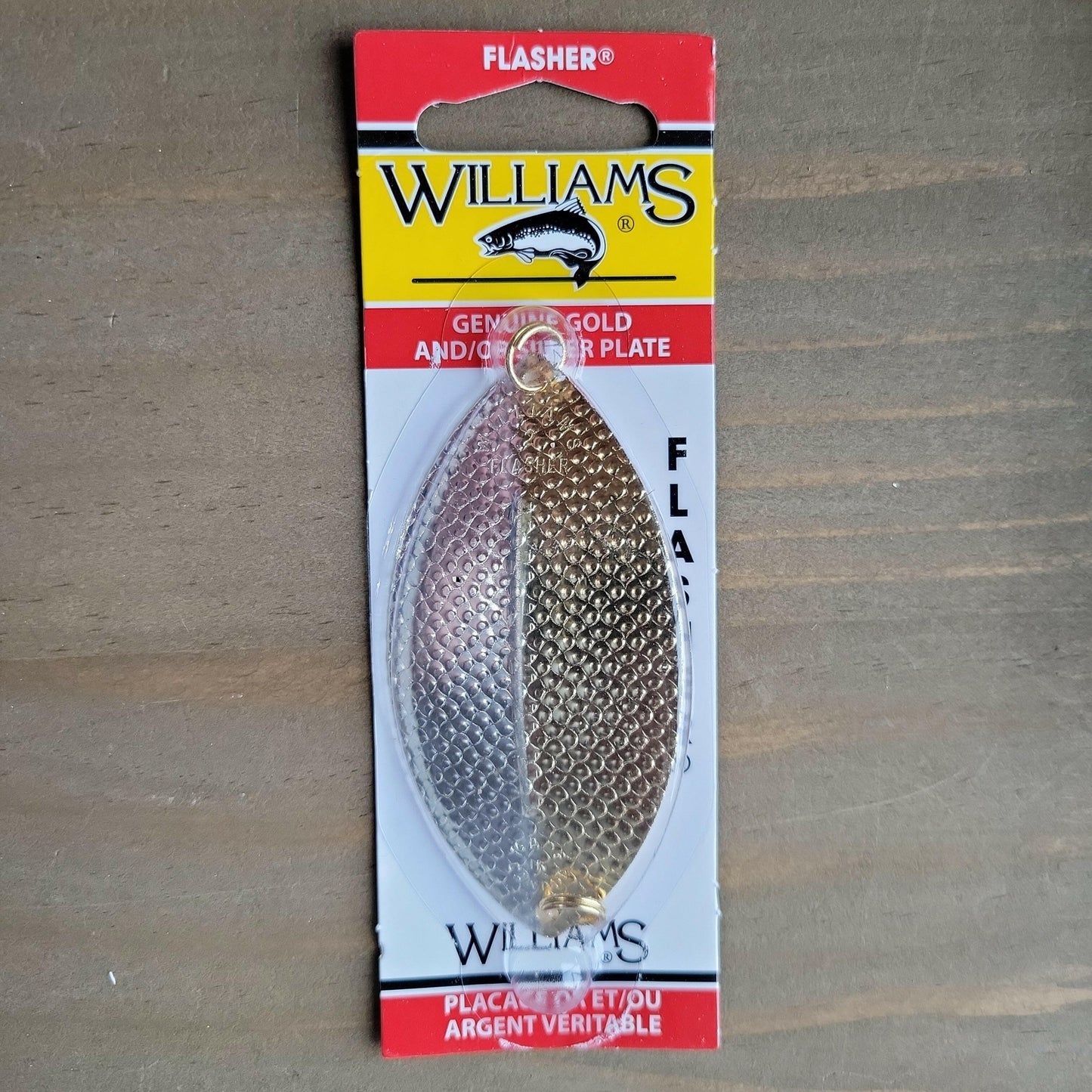🍁Williams 1/2oz Flasher Dimpled Silver/Gold 3-3/8"