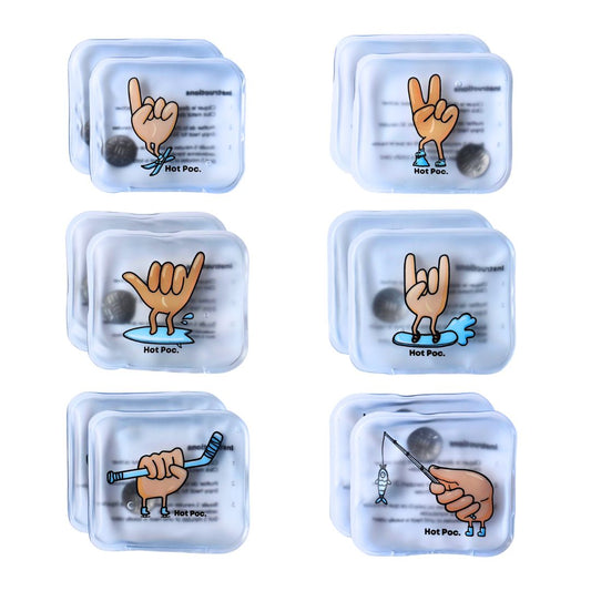 Hot Poc Eco-Friendly Reusable Hand Warmers Family Pack (12-Pack)