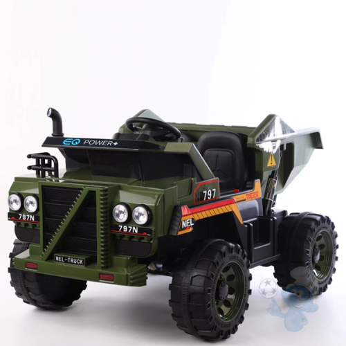 2026 12V Dump Truck 2 Seater Kids Ride On Car with Remote Control and Electronic Dumper