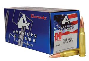 Hornady 308 Win 155gr BTHP American Gunner Rifle Ammunition