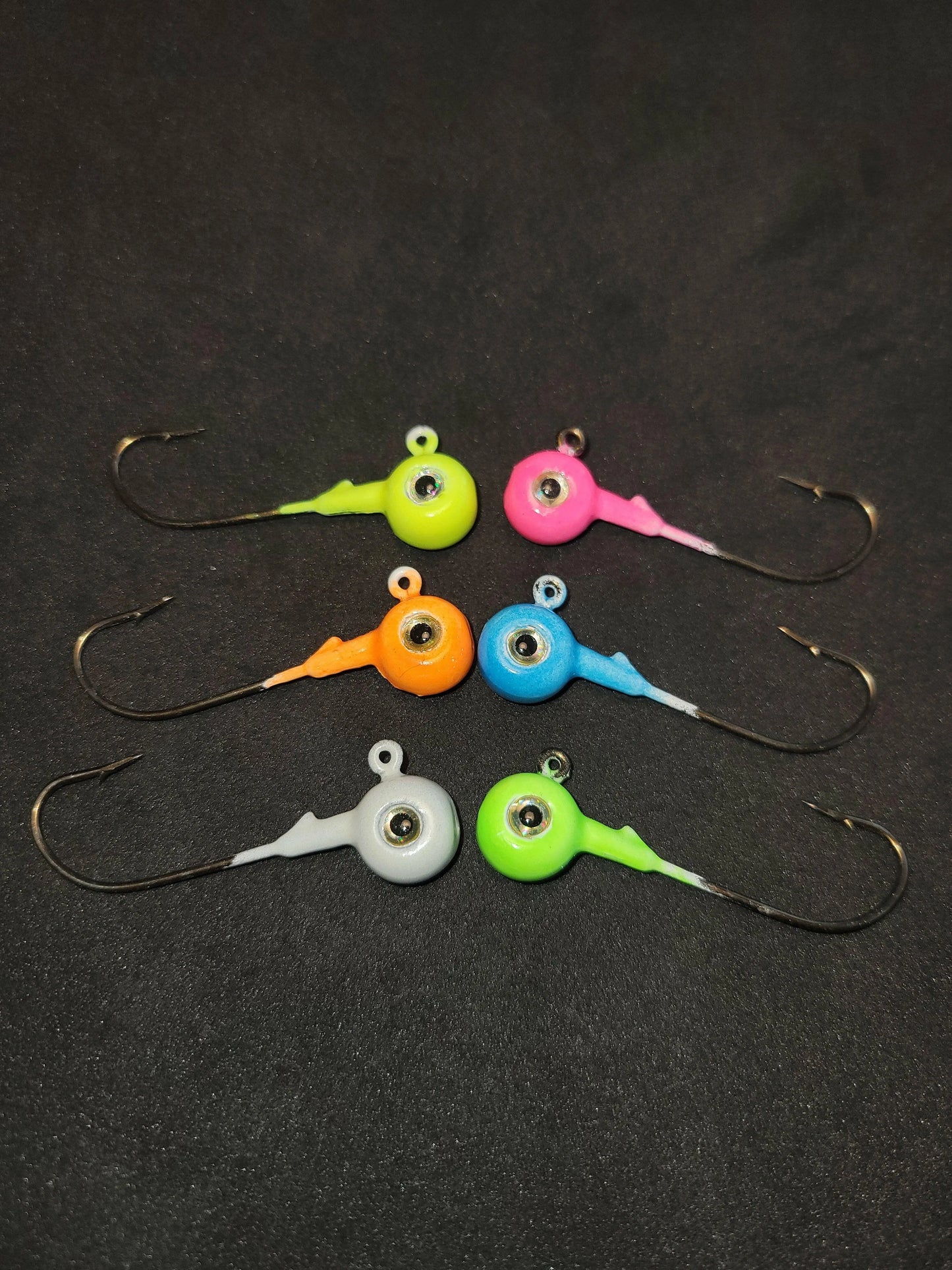 šBig Sky Titan 3/8oz Heavy Duty Jig Heads Glow 3/pack