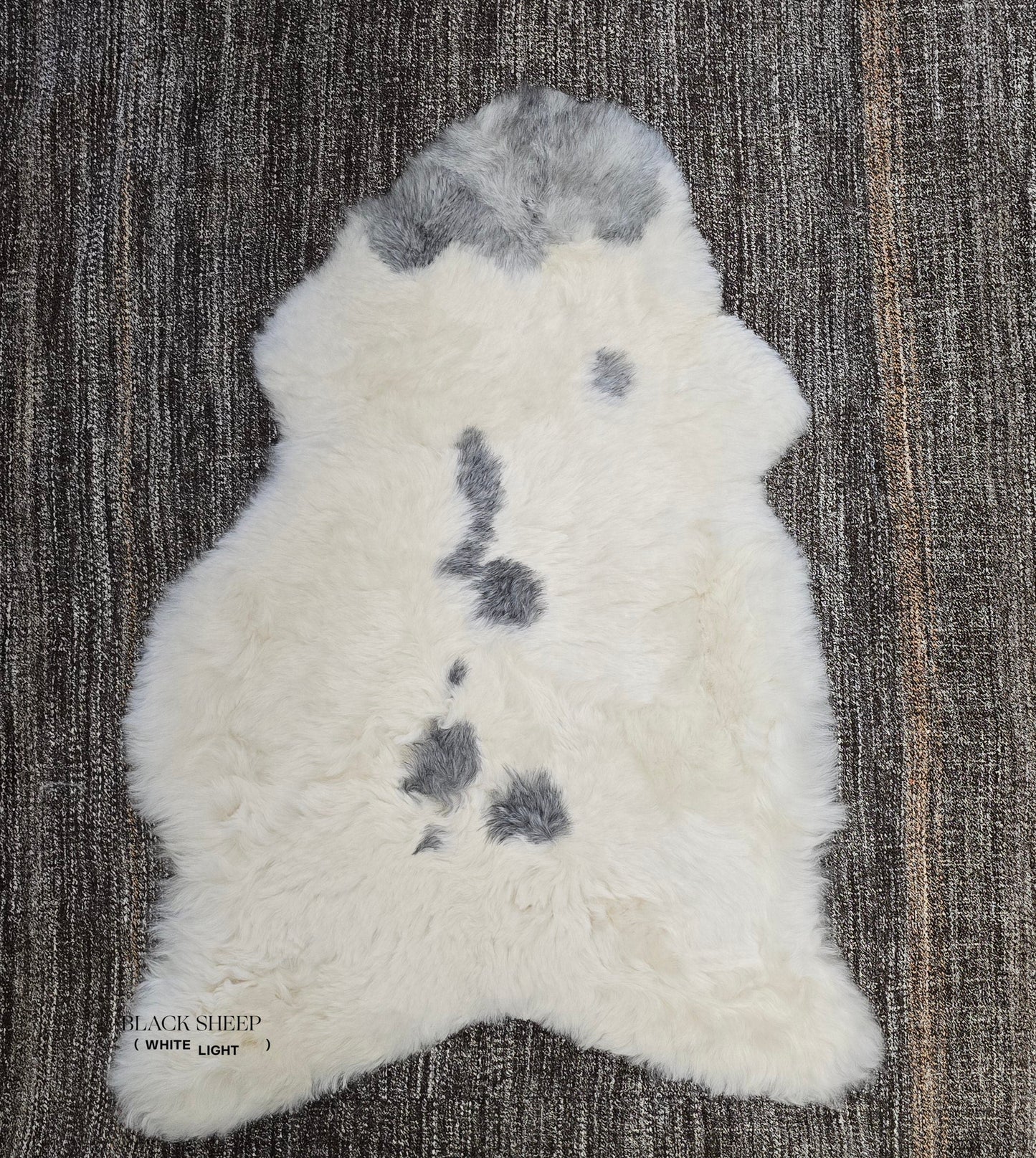 Shorn White Grey Spotted Icelandic Sheepskin | Random