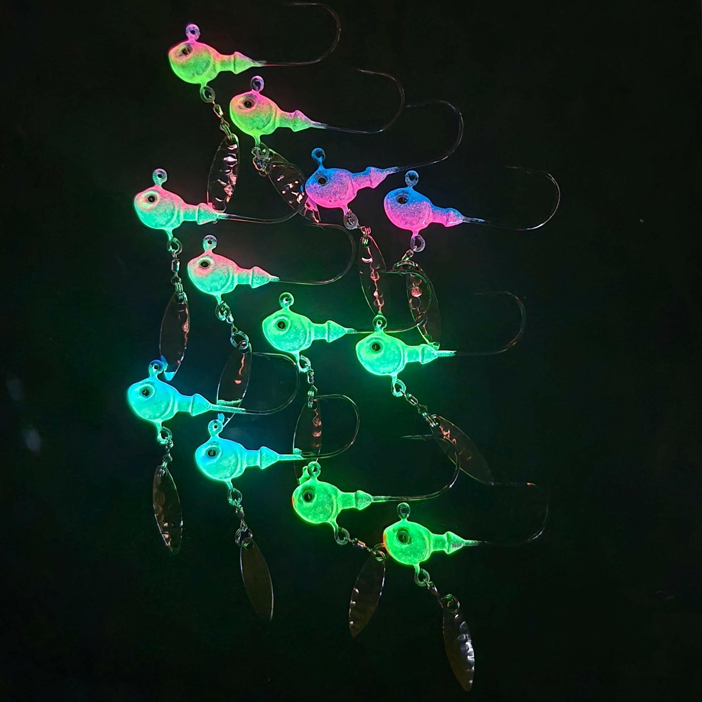 🍁Big Sky Cyclone 1/2oz Hecla Hammer Jigs w/Flasher