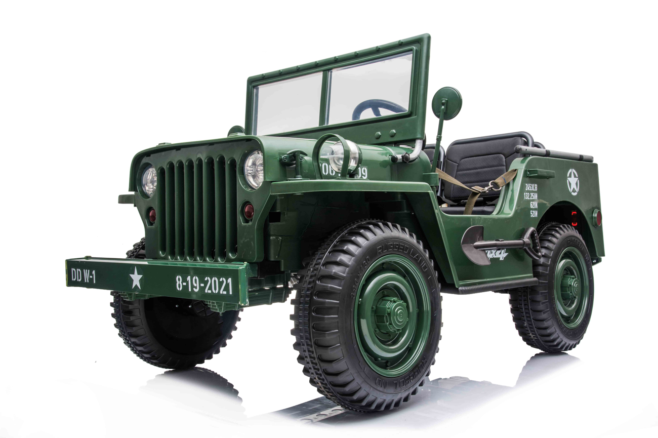 24V Army Truck 3 Seater DELUXE Kids Ride On Car with Remote Control