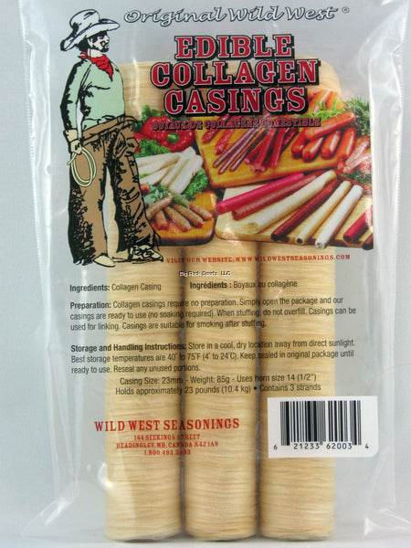 Wild West Collagen Sausage Casings (23 mm) - Uncle Mike's Outdoors and More!