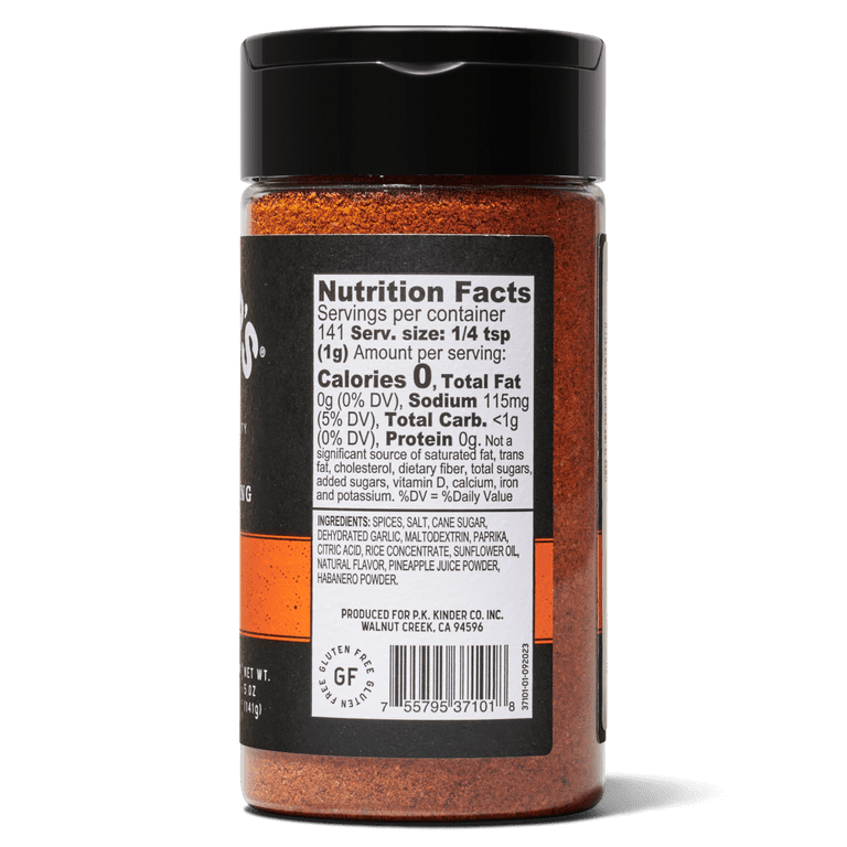 Kinder's Habanero Pineapple Barbecue Seasoning, 5 oz