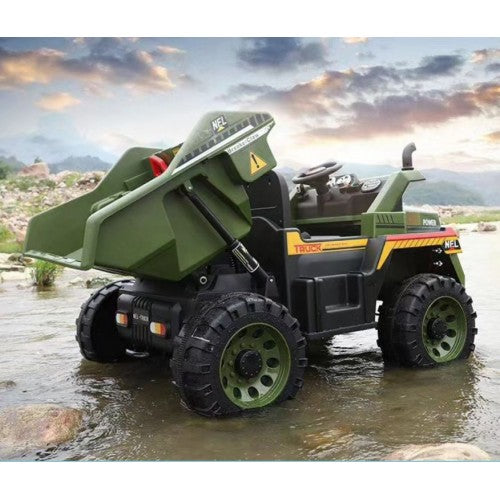 2026 12V Dump Truck 2 Seater Kids Ride On Car with Remote Control and Electronic Dumper