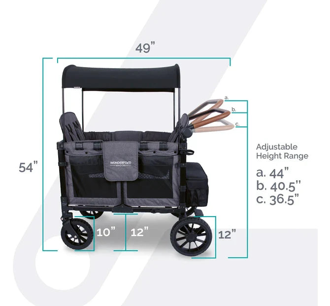 Wonderfold W4 Luxe Quad Stroller Wagon