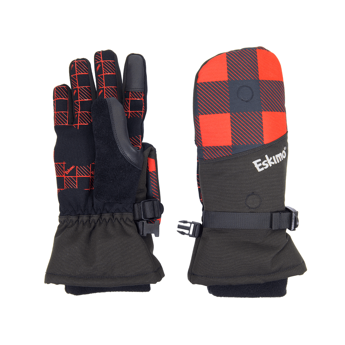 Eskimo Clothing - Buffalo Plaid Glomitt Gloves - Uncle Mike's Outdoors and More!