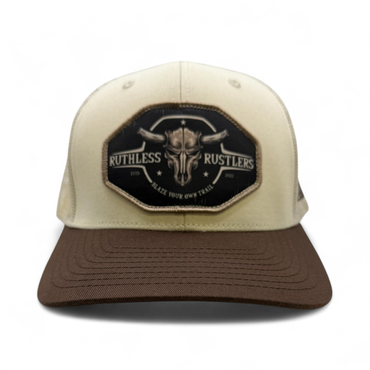 Ruthless Rustlers Original Trucker Cap | Beige/Brown