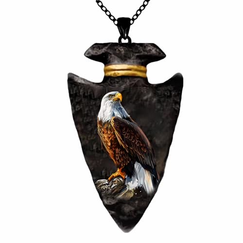 SUPAC Bald Eagle Triangle Pendant Necklace