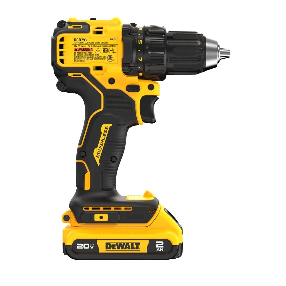 DEWALT 20V MAX Brushless 1/2 in. Cordless Compact Drill Driver Kit, Ratcheting Chuck, LED (DCD793D1) 🍁 All In One Marketplace Canada