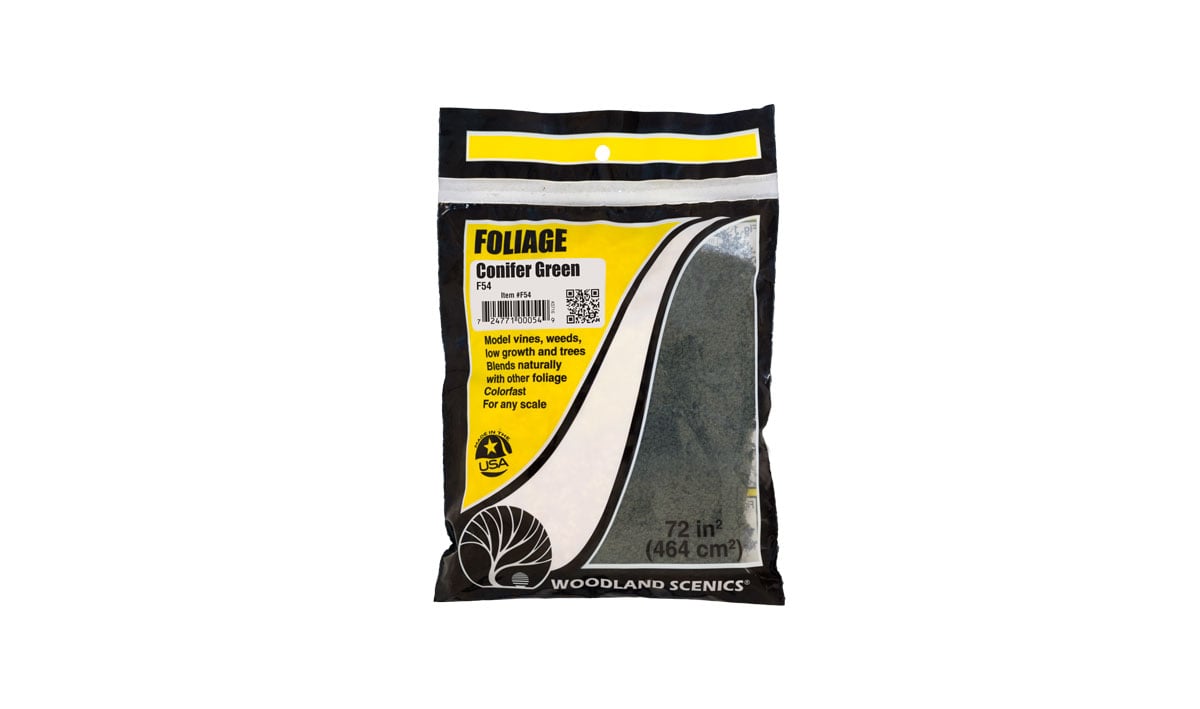 Woodland Scenics Foliage Conifer Green 72 in²/464 cm²