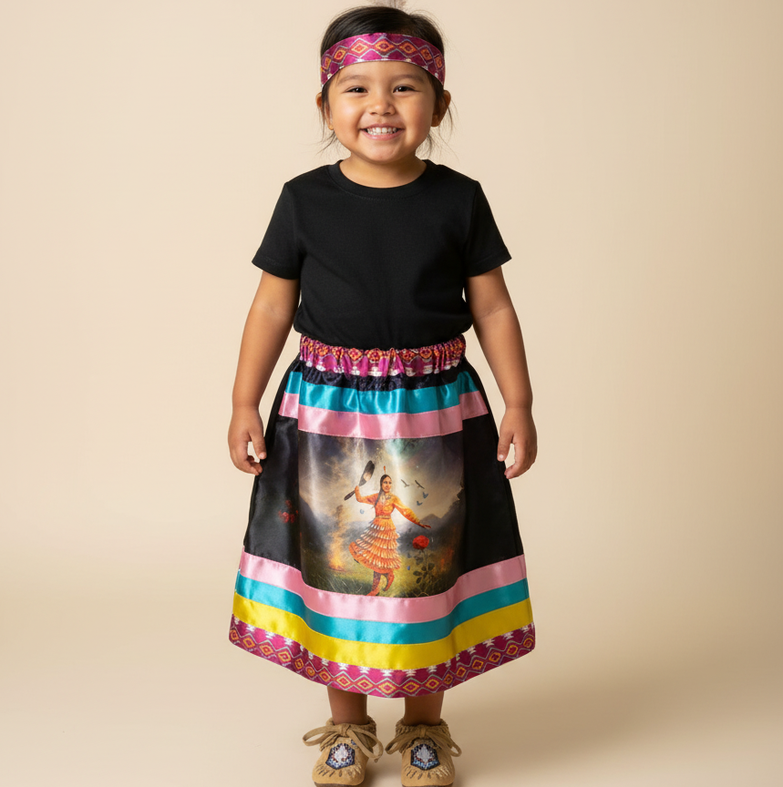 OLDTRIBES™ Satin Infants Dancing of Wind Ribbon Skirt