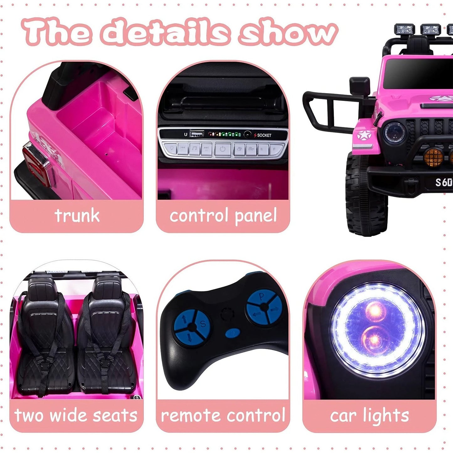 PREORDER 2026 24V Monster Jeep 2 Seater DELUXE Kids Ride On Car with Remote Control