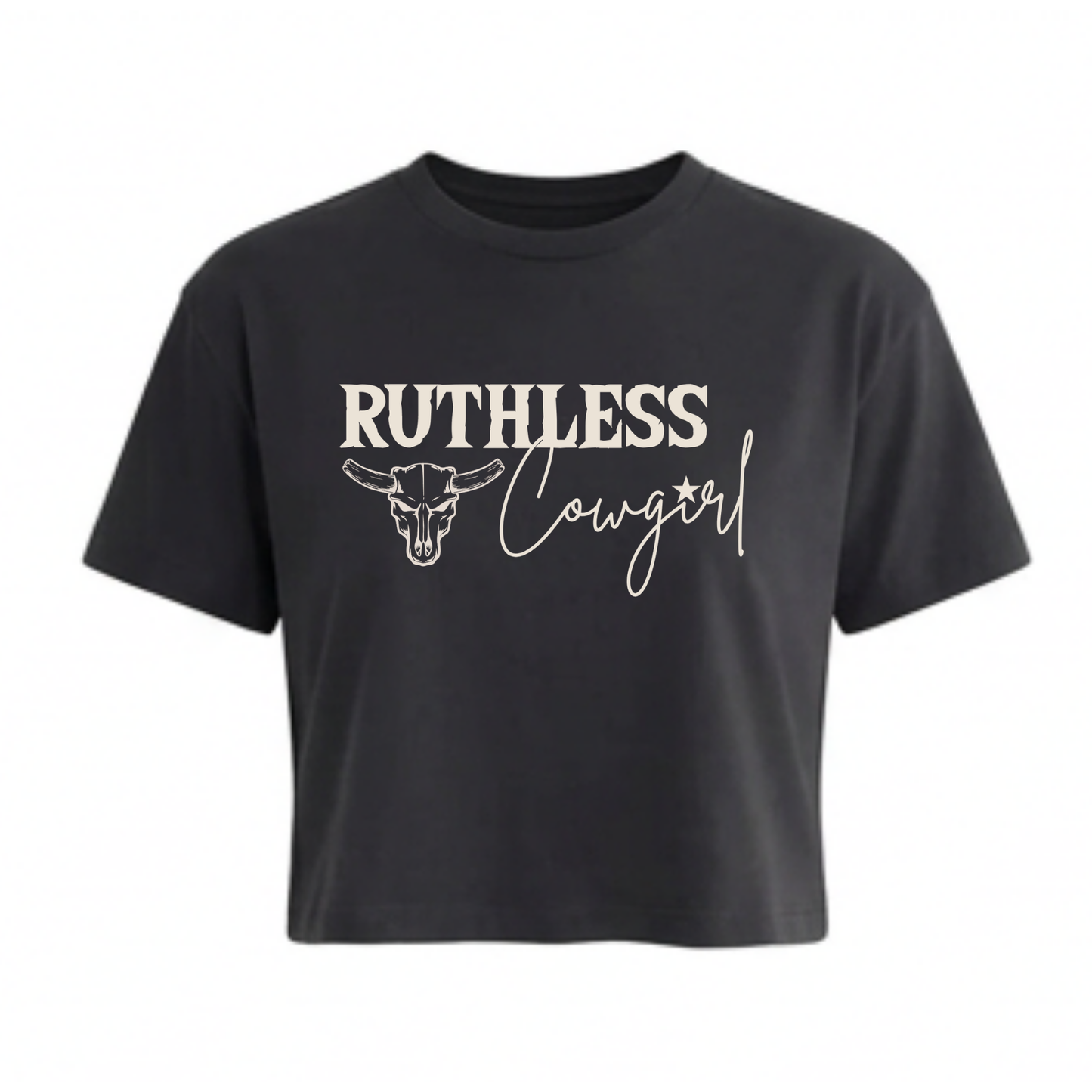 RUTHLESS COWGIRL CROP | Black