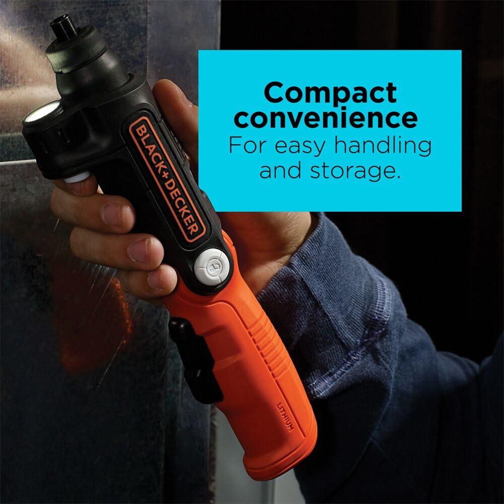 BLACK+DECKER 4V MAX* Cordless Screwdriver with LED Light (BDCSFL20C) π All In One Marketplace Canada