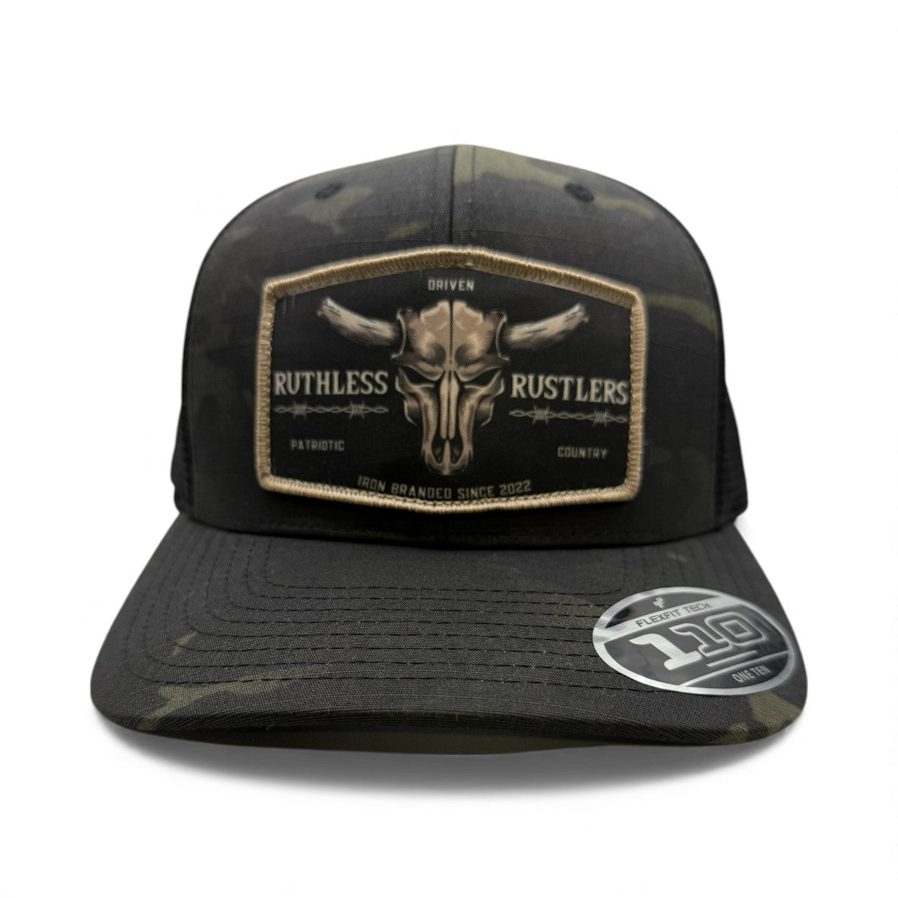 Ruthless Rustlers Barbed Wire Premium Cap | Black Camo