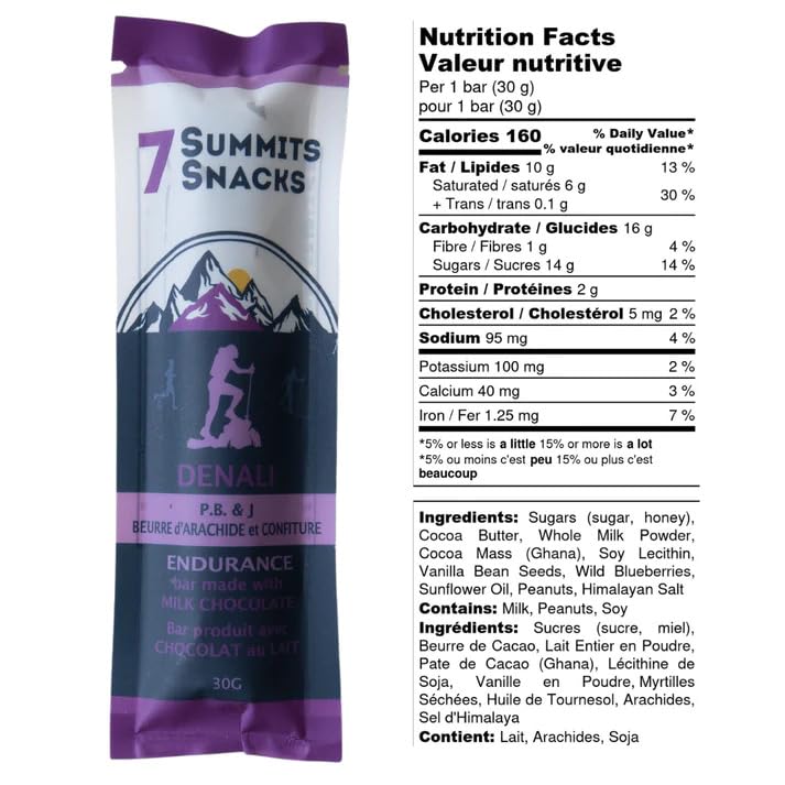 7 Summits Snacks - Denali Endurance Bar (12 x 30g 72)