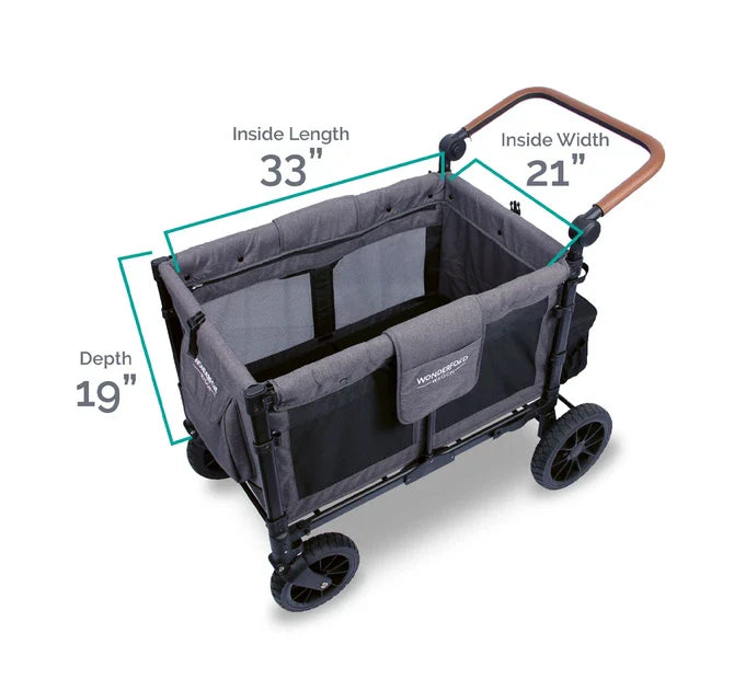 Wonderfold W4 Luxe Quad Stroller Wagon