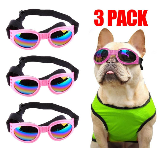 Pet Sunglasses Dog Cat Windproof Glasses Accessories Goggles Small Medium Dog Sun Visor Eye Wear Glasses UV Dust Fog Protection With Adjustable Strap