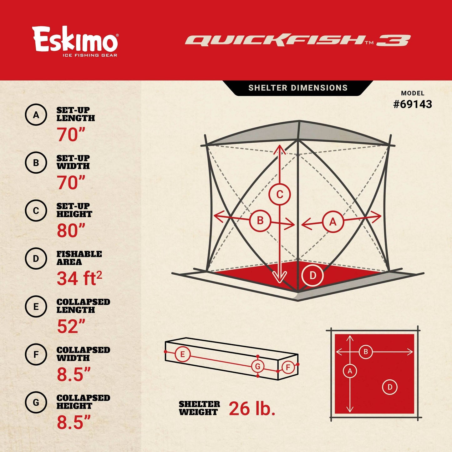 Eskimo Pop Up Shelter - Quickfish 3 - Uncle Mike's Outdoors and More!