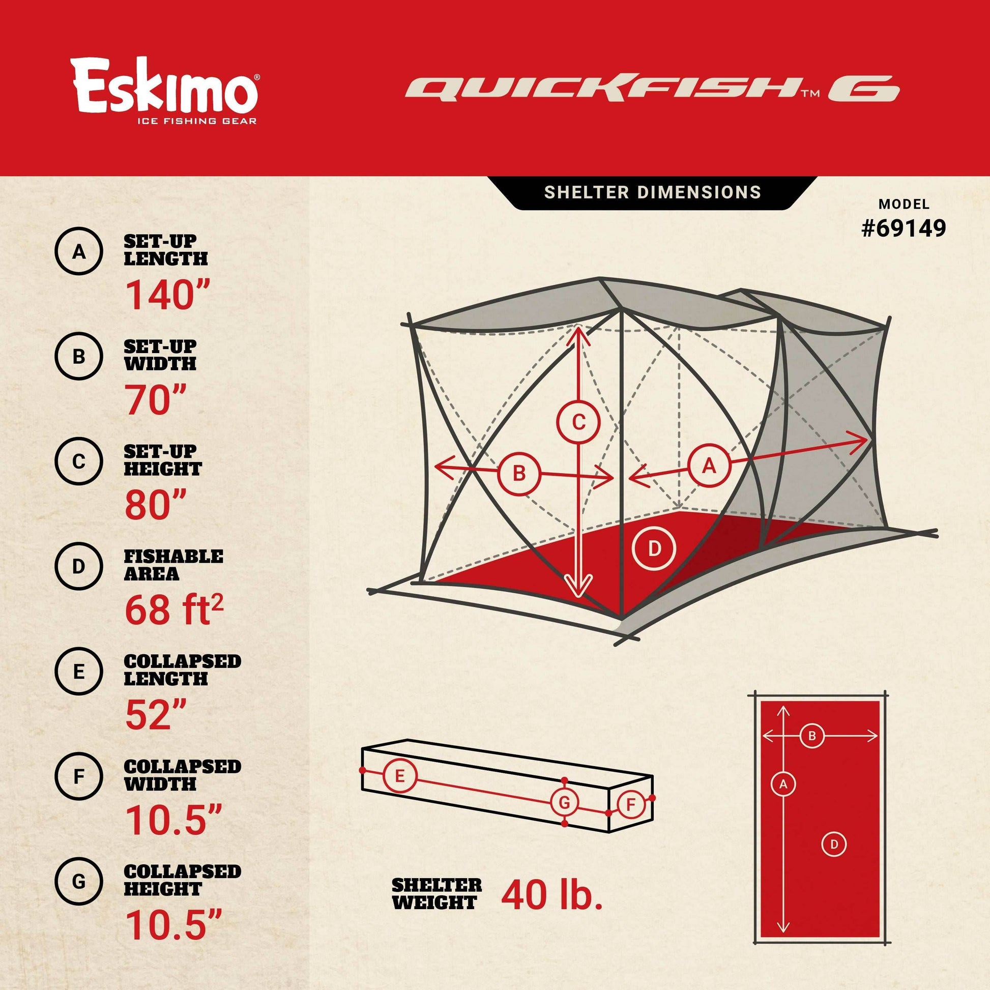 Eskimo Pop Up Shelter - Quickfish 6 - Uncle Mike's Outdoors and More!