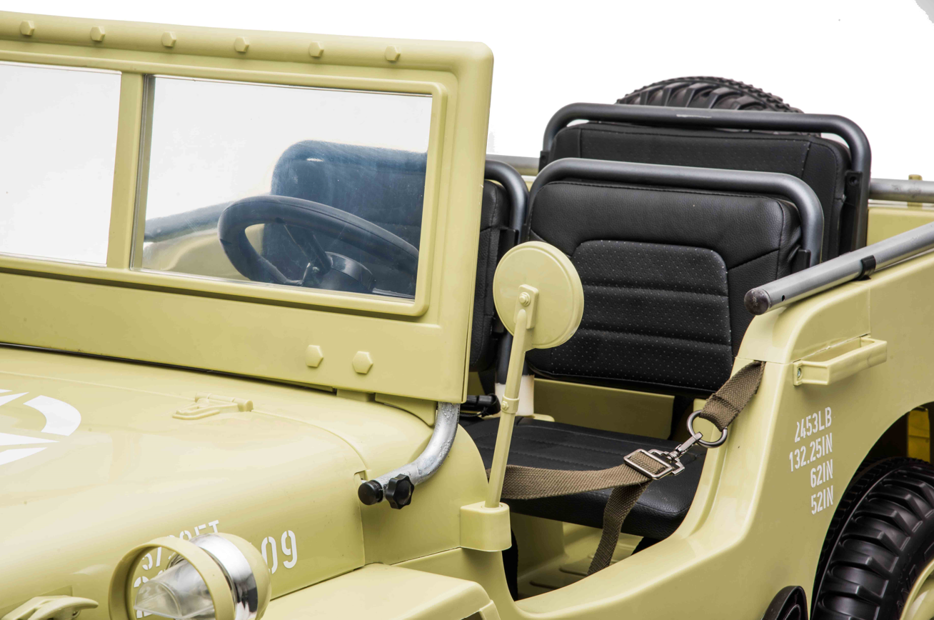 24V Army Truck 3 Seater DELUXE Kids Ride On Car with Remote Control