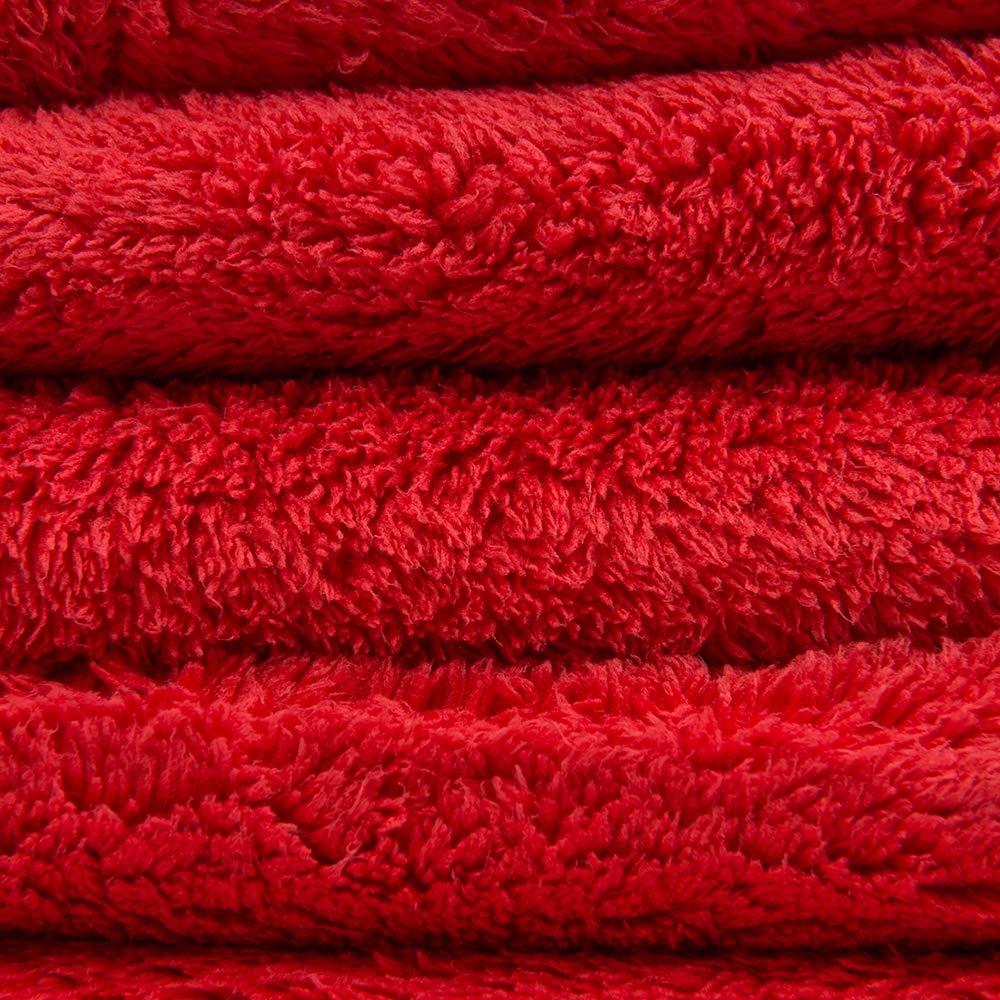 Chemical Guys Happy Ending Ultra Plush Edgeless Microfiber Towel, Red, 16" x 16" (Pack of 3) 🍁 All In One Marketplace Canada
