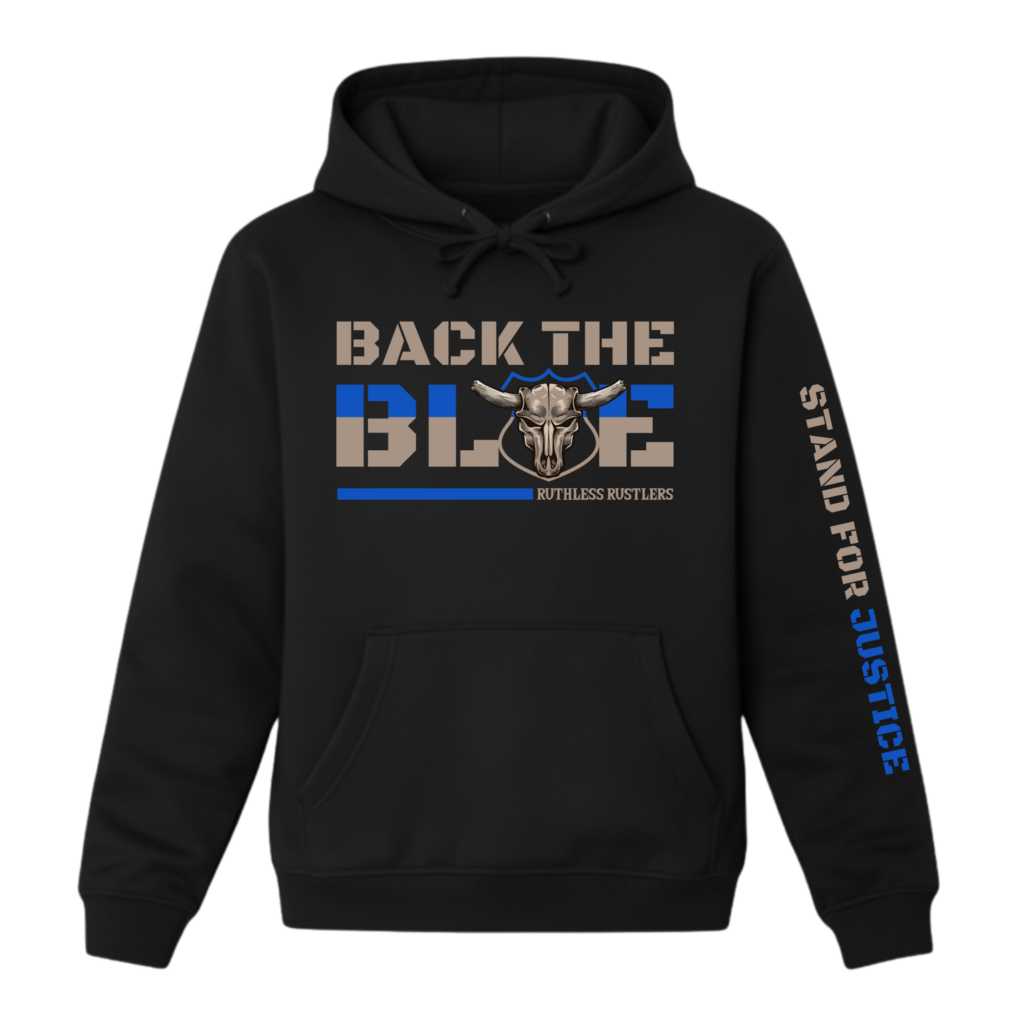 Ruthless Rustlers Blue Line Hoodie