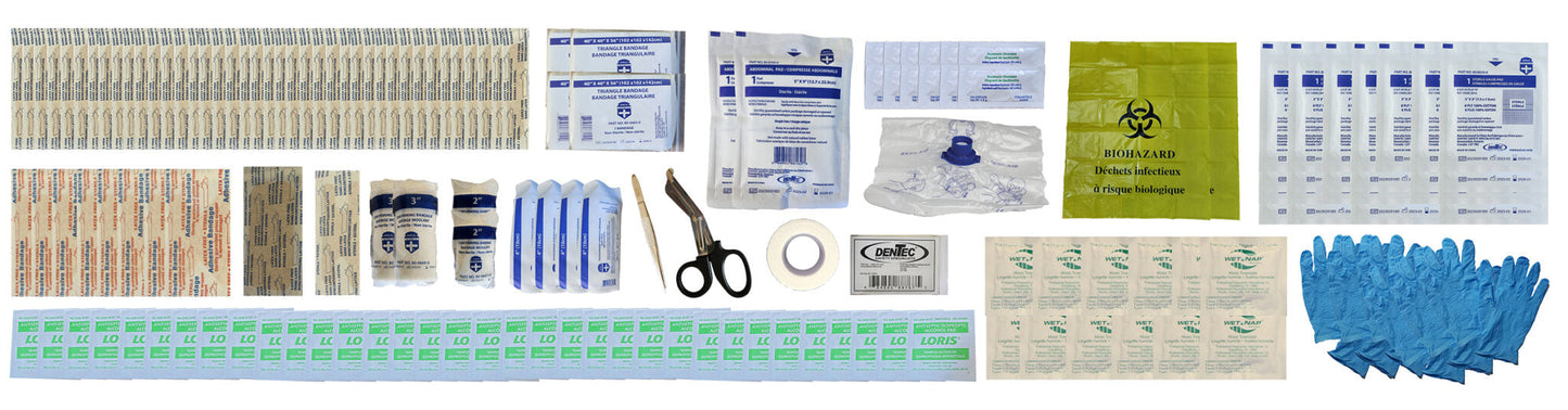 CSA Z1220 TYPE 2 BASIC MEDIUM FIRST AID KIT BULK IN 24 UNIT PLASTIC BOX