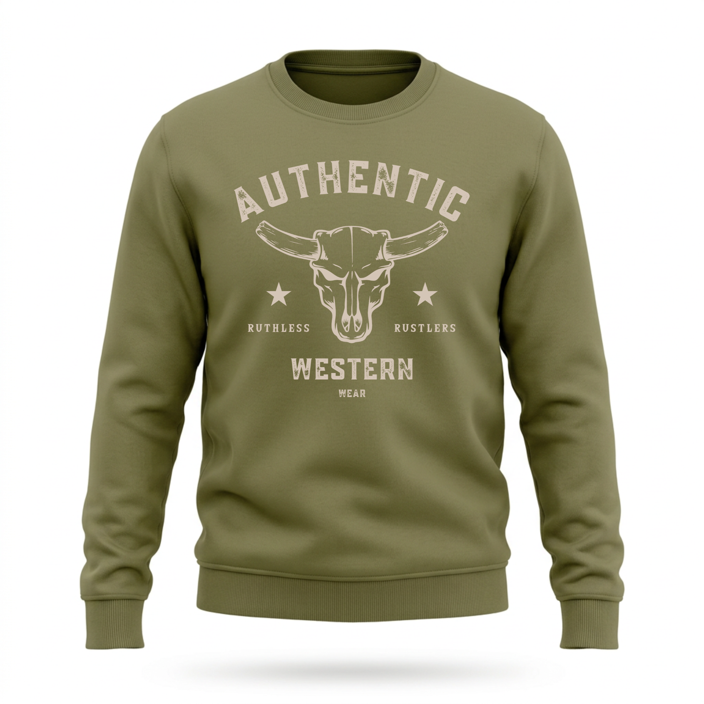 AUTHENTIC WESTERN SWEATSHIRT | Army green