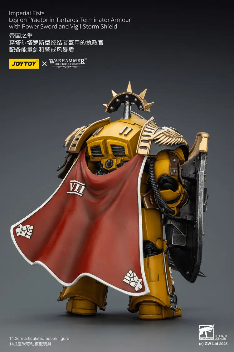 JOYTOY - Imperial Fists Legion Praetor in Tartaros Terminator Armour with Power Sword and Vigil Storm Shield