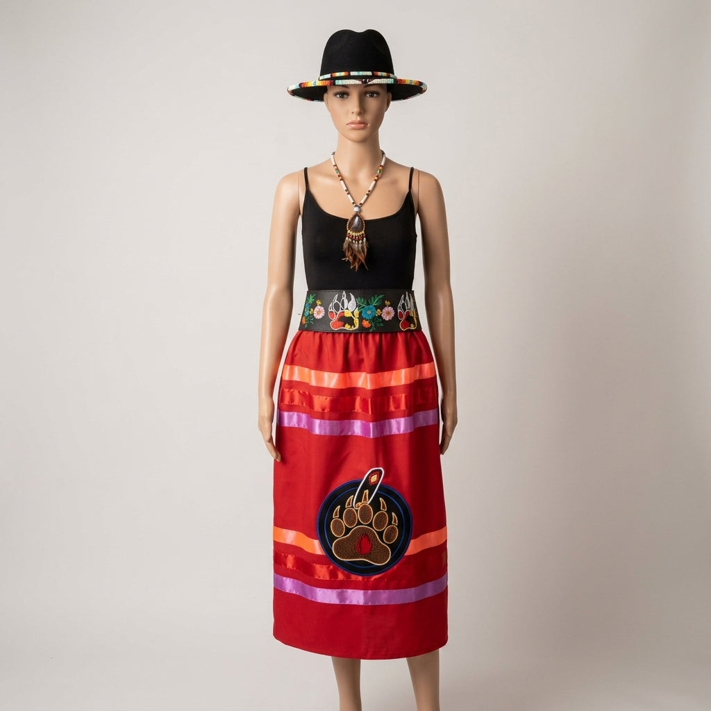Heritage Leather Regalia Belt (Bear Paw)