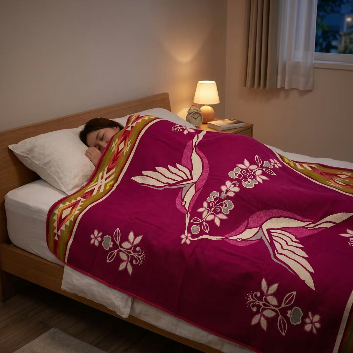 Twin Hummingbird Reversible Blanket