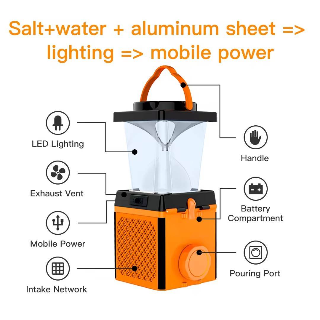 Multi-function Salty Water Camping Lantern