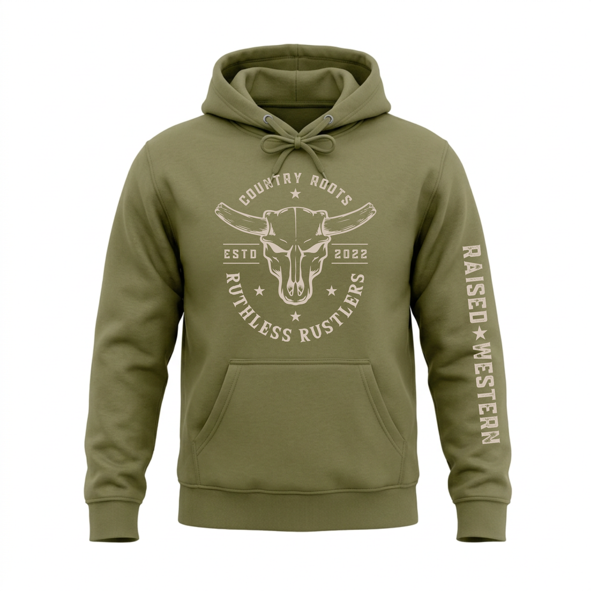 COUNTRY ROOTS HOODIE | Army Green