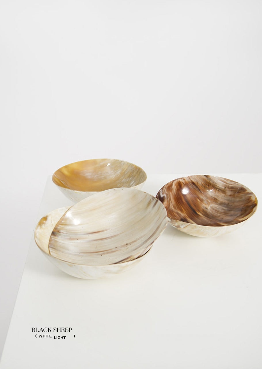 Ankole Horn Light Round Bowl