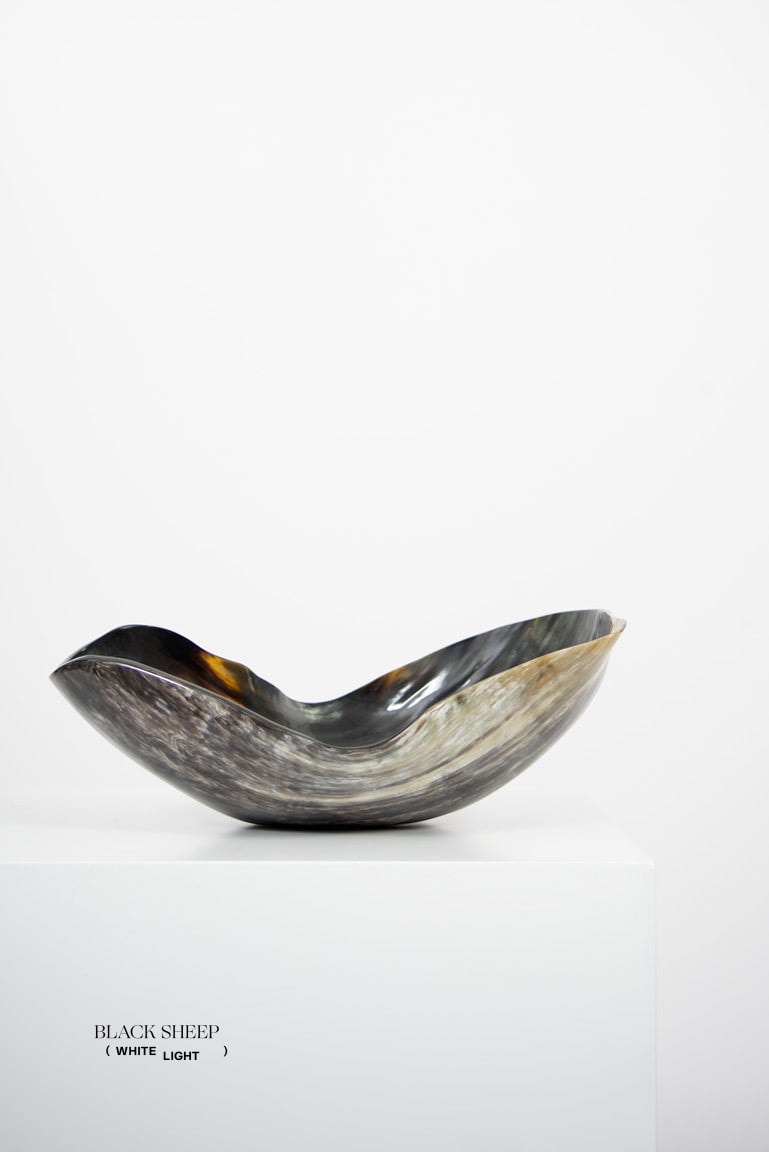 Ankole & Gyr Horn Dark Organic Vessel
