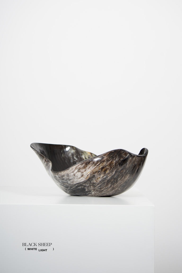 Ankole & Gyr Horn Dark Organic Vessel